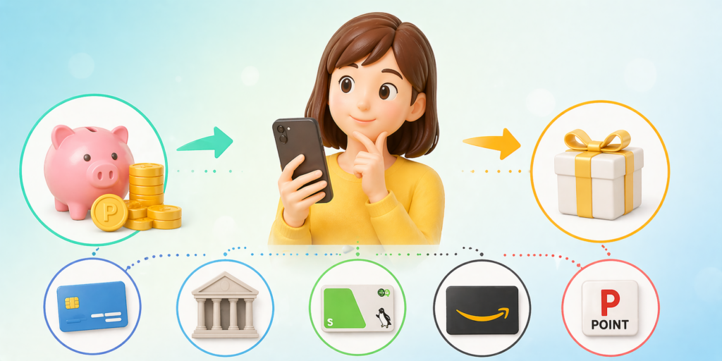 ゲットマネーのポイント交換方法とレート：損しない交換先は？