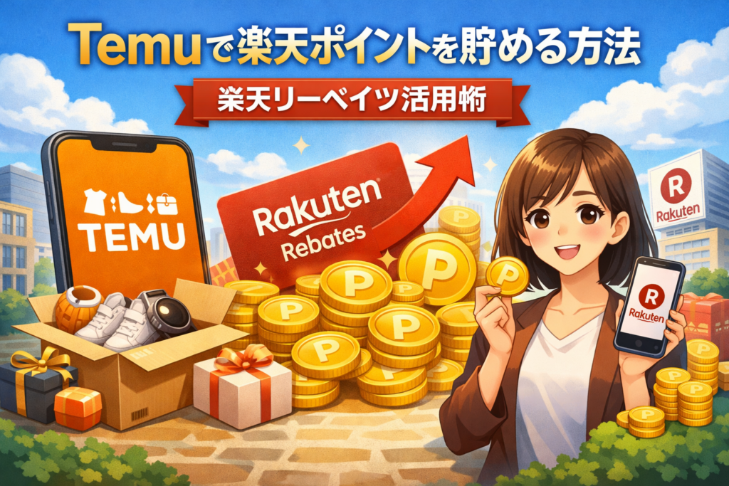 Temuで楽天ポイントを貯める方法｜楽天リーベイツ活用術