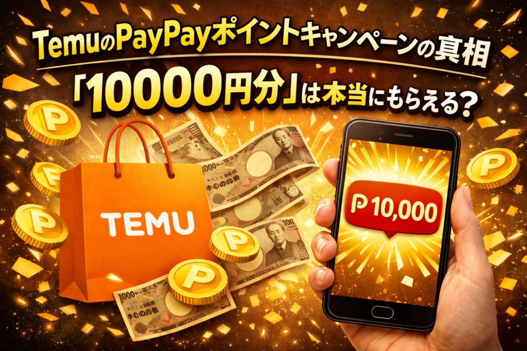 TemuのPayPayポイントキャンペーンの真相｜「10000円分」は本当にもらえる？