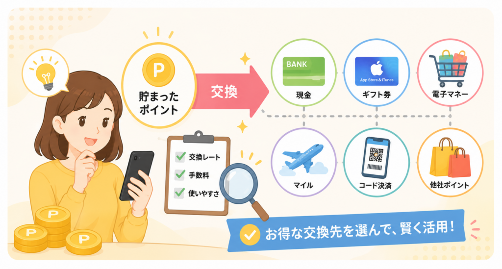 ポイント交換先を吟味して、お得に利用する
