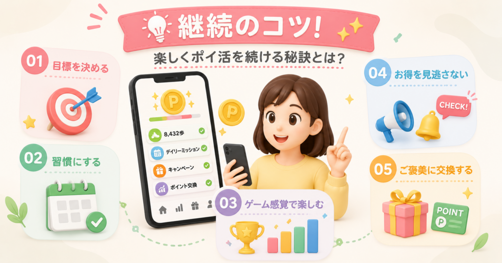 継続のコツ！楽しくポイ活を続ける秘訣とは？