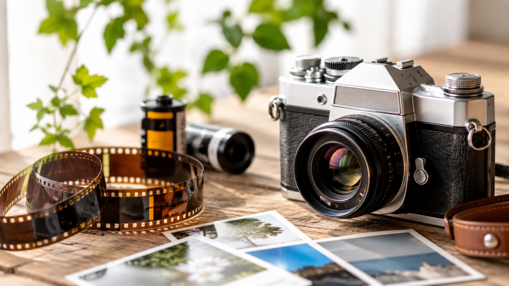 フィルムカメラ体験を再現する独自機能