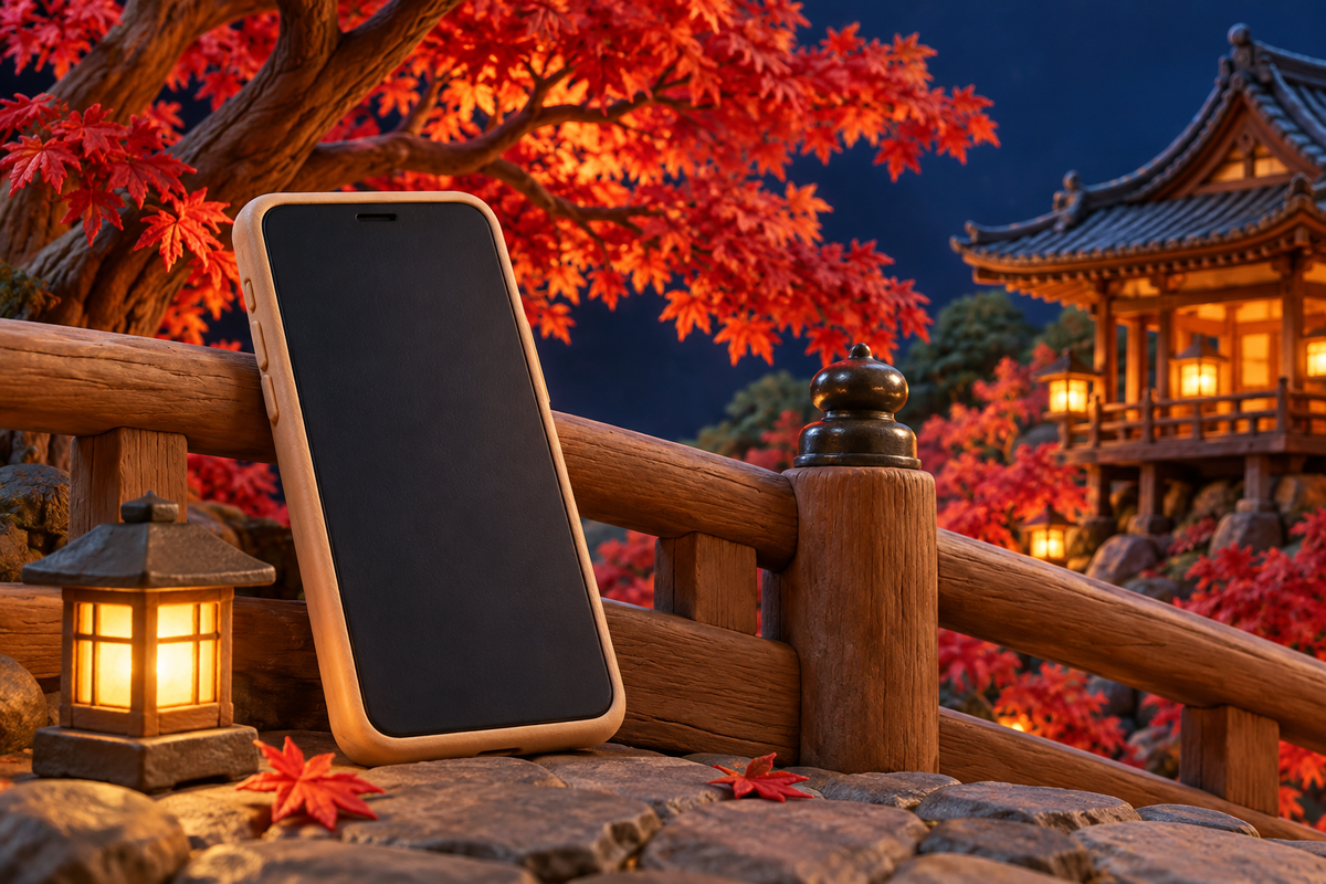 夜のもみじをスマホで撮るなら