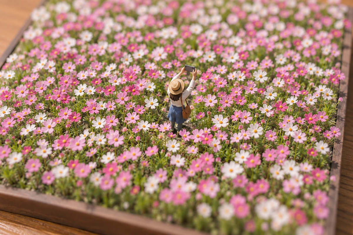 コスモス写真が花畑の記録で終わる理由