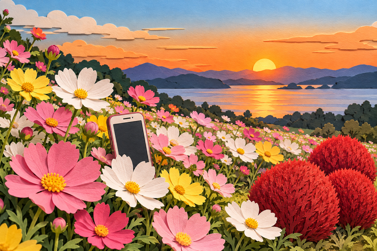 まとめ：太陽を後ろ、スマホは低く
