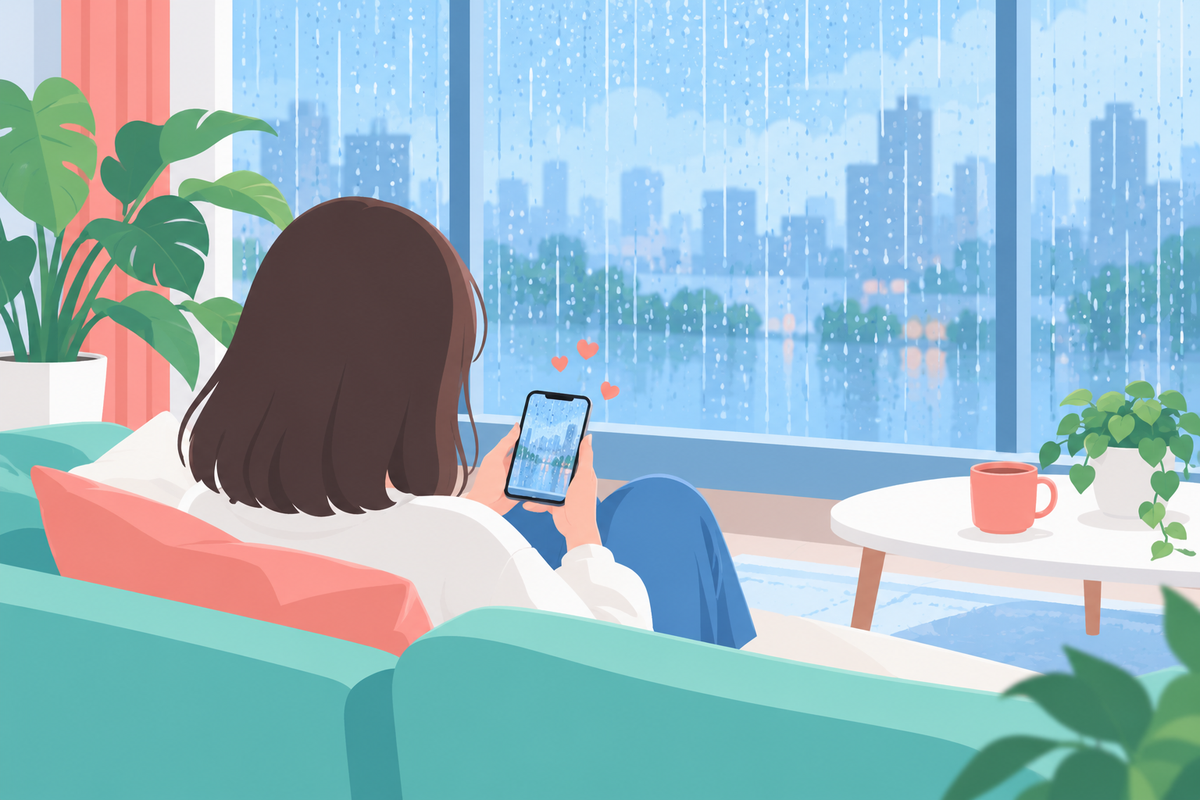 雨の日の写真を投稿するとき